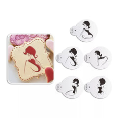 MINI SEXY LADY COOKIE STENCIL 5 Pcs