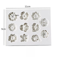 SMALL FILLER FLOWERS MOULD 11 PCS