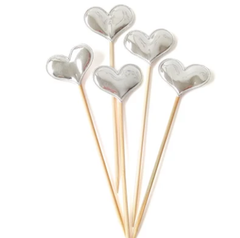 SHINY LOVE HEART TOPPER 1PC