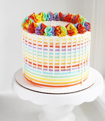 TALL PIN STRIPE SCRAPER/ICING COMB (10*4")