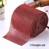 RED RHINESTONE CHAIN RIBBON