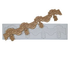 LACE DRAPE WITH BEAD TUSSLES BORDER MOULD