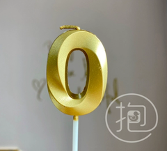 CLASSY GOLDEN HAPPY BIRTHDAY NUMBER CANDLES