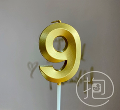 CLASSY GOLDEN HAPPY BIRTHDAY NUMBER CANDLES
