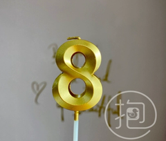 CLASSY GOLDEN HAPPY BIRTHDAY NUMBER CANDLES