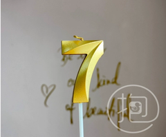 CLASSY GOLDEN HAPPY BIRTHDAY NUMBER CANDLES