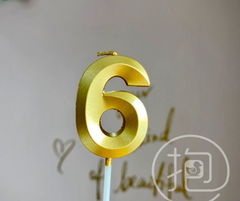 CLASSY GOLDEN HAPPY BIRTHDAY NUMBER CANDLES
