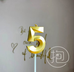 CLASSY GOLDEN HAPPY BIRTHDAY NUMBER CANDLES