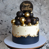 ROUND ACRYLIC HAPPY BIRTHDAY TOPPERS