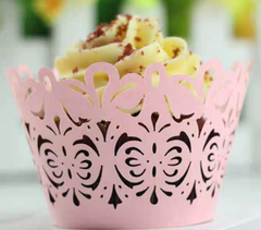 LASER CUT SCROLL CUPCAKE CAGES/WRAPPERS - {12 Pcs}
