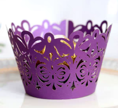 LASER CUT SCROLL CUPCAKE CAGES/WRAPPERS - {12 Pcs}