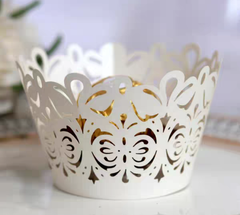 LASER CUT SCROLL CUPCAKE CAGES/WRAPPERS - {12 Pcs}