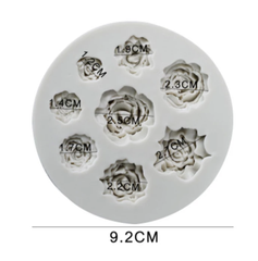 ASSORTED ROSES FLOWERS MOULD 8PCS