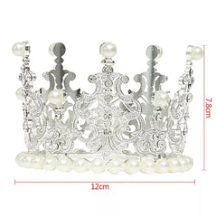 MEDIUM DAMASK CROWN WITH BEADS TOPPER