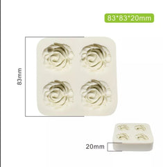 3D ROSES FLOWERS MOULD 4PCS