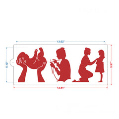 MOTHERS DAY THEMED CAKE STENCIL SET