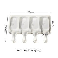 MINI RIBBED CAKESICLES/ICE POP/LOLLIPOP MOULD 4 PCS