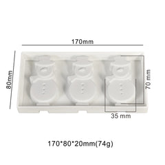 MINI SNOWMAN CAKESICLES/ICE POP/LOLLIPOP MOULD 3 PCS