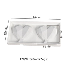 MINI GEOMETRIC/ORIGAMI HEARTS CAKESICLES/ICE POP/LOLLIPOP MOULD 2 PCS