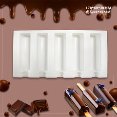 MINI PILLAR / TUBE CAKESICLES/ICE POP/LOLLIPOP MOULD 5 PCS