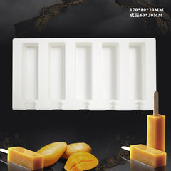RECTANGLE CAKESICLES/ICE POP/LOLLIPOP MOULD 5 PCS