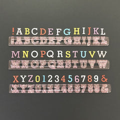 SCROLL UPPER ALPHABET CASE & NUMBERS TAPPIT CUTTERS
