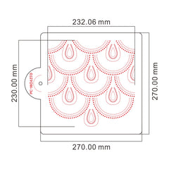XL DRAPES STENCIL