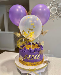 GOLD FOIL PAPER BUTTERFLIES CAKE TOPPER 1PC