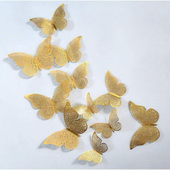 GOLD FOIL PAPER BUTTERFLIES CAKE TOPPER 1PC