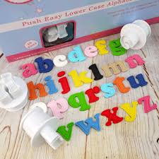 ORIGINAL LARGE EASY PUSH  LETTERS/ALPHABET PLUNGER CUTTERS SET