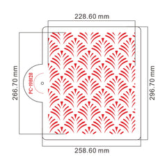 XL PALM LEAVES STENCIL