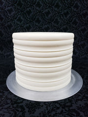 TALL STAINLESS STEEL DOUBLE SIDED BARREL SCRAPER/ICING COMB (10*4")