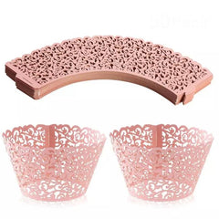 LASER CUT FILIGREE VINE CUPCAKE CAGES/WRAPPERS (12PCS)