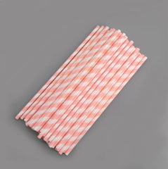 50 PCS ORANGE STRIPES LOLLIPOP/CAKE POPSTICKS 15 CM BY 0.4 CM
