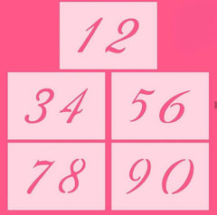 LARGE CALLIGRAPHY/MONOGRAM NUMBER STENCIL SET