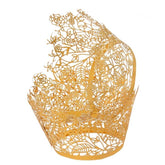 LASER CUT FLOWERS WITH LEAVES CUPCAKE CAGES/WRAPPERS - {12 Pcs}