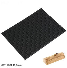 BRICK WALL CHOCOLATE MOUSSE TEXTURE MAT
