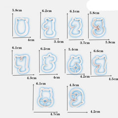 CUTE LARGE PIGLET NUMBER CUTTER SET 0-9