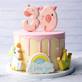 CUTE LARGE PIGLET NUMBER CUTTER SET 0-9