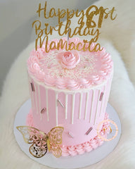 GOLD FOIL PAPER BUTTERFLIES CAKE TOPPER 1PC