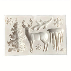 CHRISTMAS TREE, REINDEER AND SNOWFLAKE CHRISTMAS MOULD