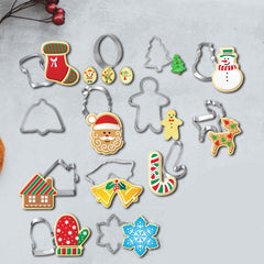 ASSORTED CHRISTMAS THEME COOKIE CUTTER SET 13PCS