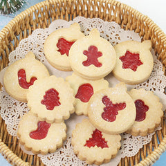 CHRISTMAS THEMED COOKIE CUTTER WITH EMBOSSER SET 10 PCS