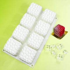 MINI HONEYCOMB CUBE CHOCOLATE MOUSSE CAKE MOULD 8 PCS