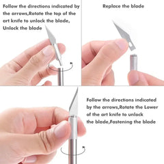EXACTO/SCULPTING/CARVING KNIFE WITH 5 EXTRA BLADES