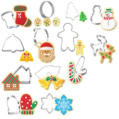 ASSORTED CHRISTMAS THEME COOKIE CUTTER SET 13PCS