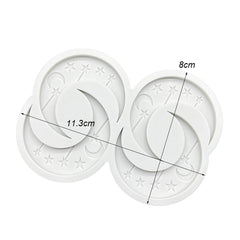 CRESCENT MOON WITH HANGING STARS MOULD 4 PCS
