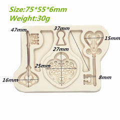 MINI LOVE HEART LOCK AND KEYS MOULD