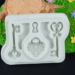 MINI LOVE HEART LOCK AND KEYS MOULD