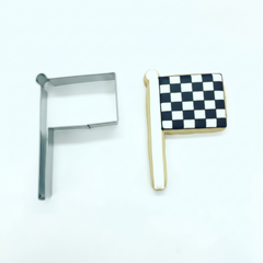 CAR RACING FLAG COOKIE CUTTER 1 PCS
